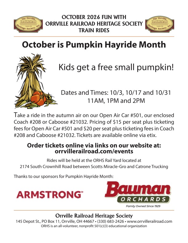 ORHS Annual Pumpkin Train Ride