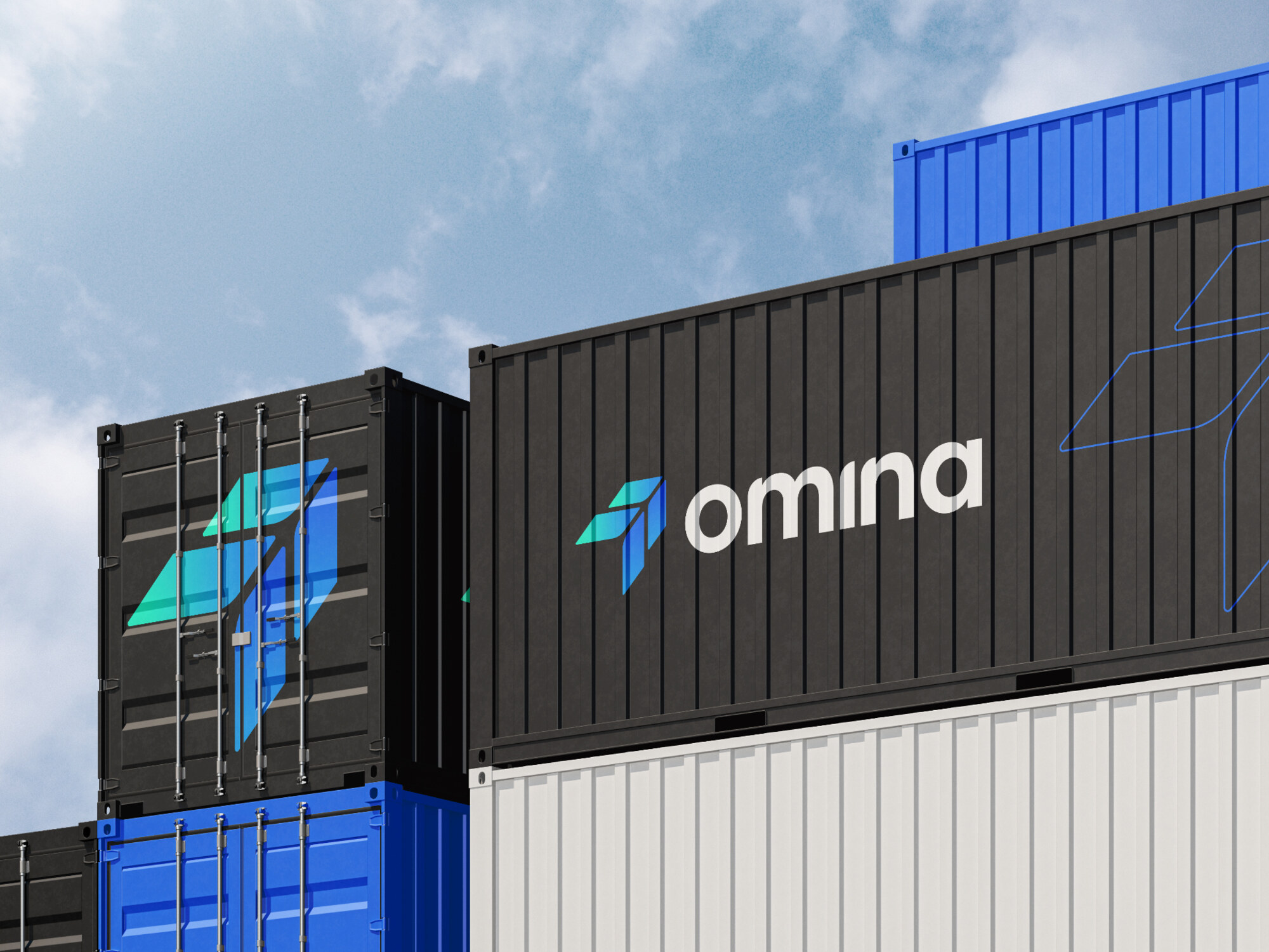 Freight staged and received at the Omina China facility
