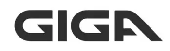 The black GIGA logo in bold geometric letters on a white background.