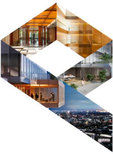 PACE monogram with architectural interiors and the Bangkok skyline