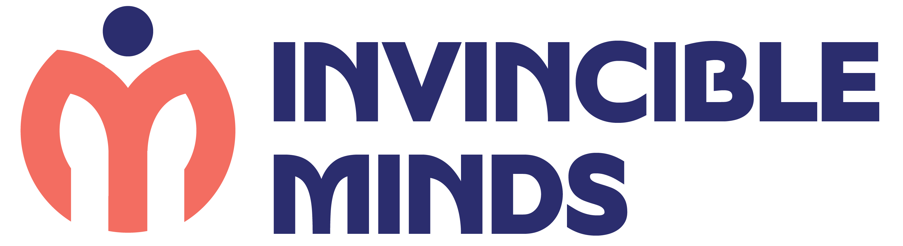 Invincible Minds logo with stylized person icon and bold text.