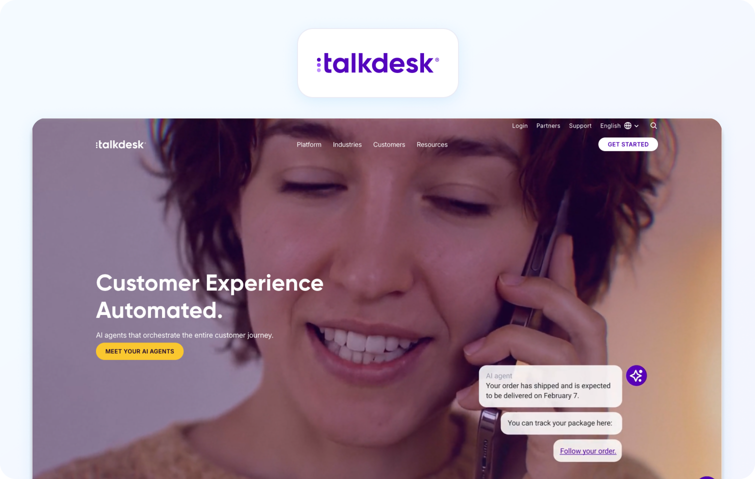 talkdesk homepage