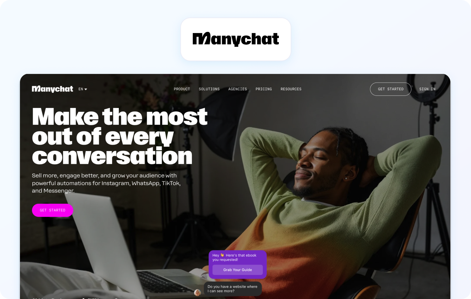 many chat homepage