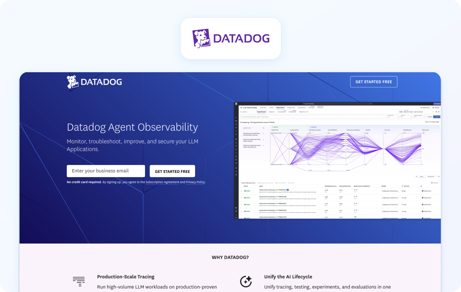 datadog homepage