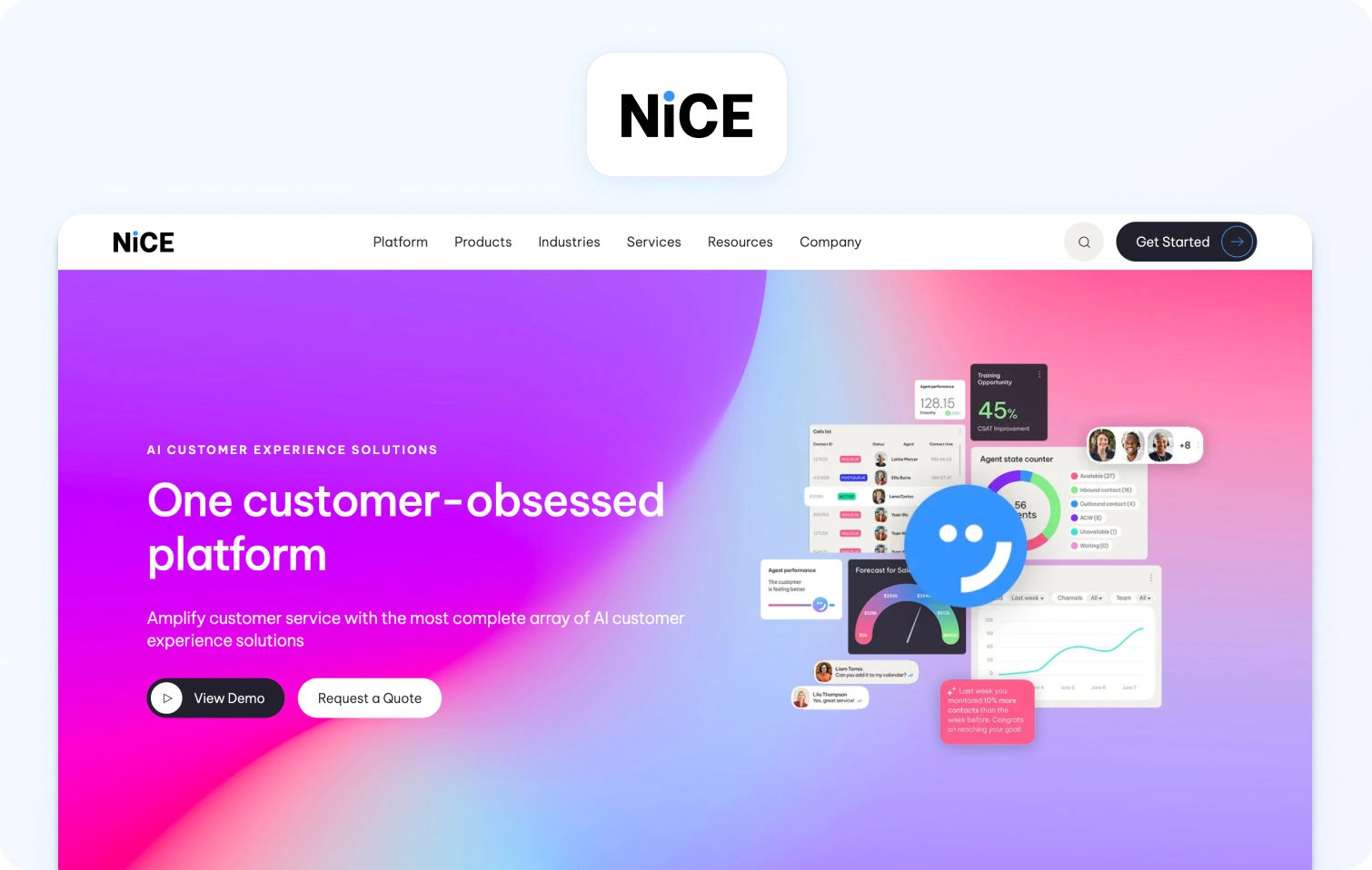 Nice homepage view