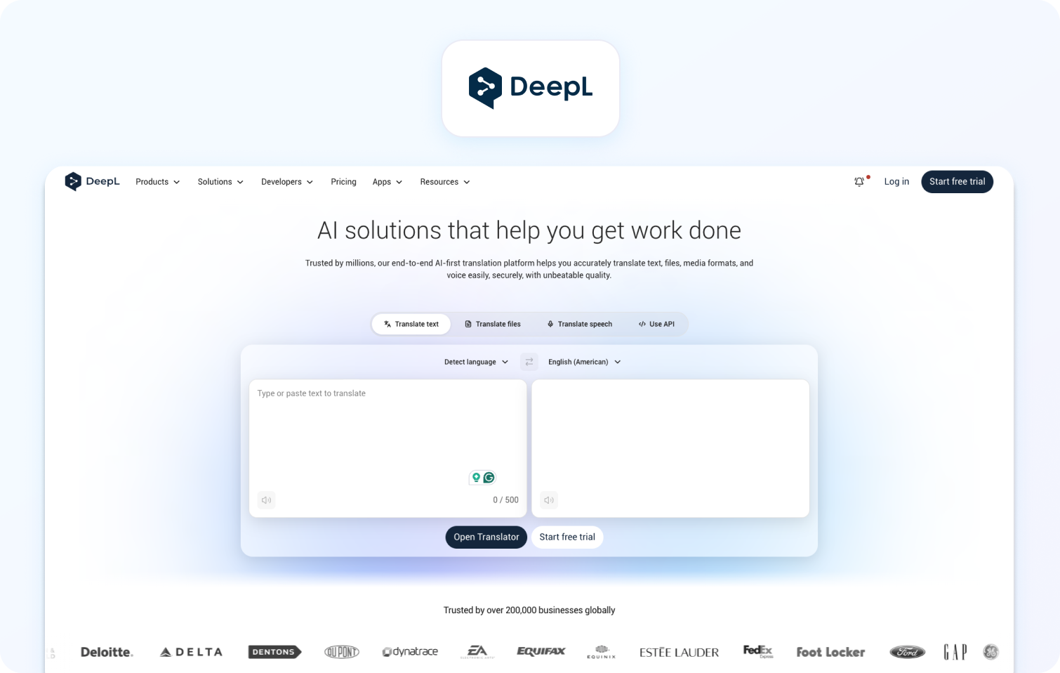 deep l homepage