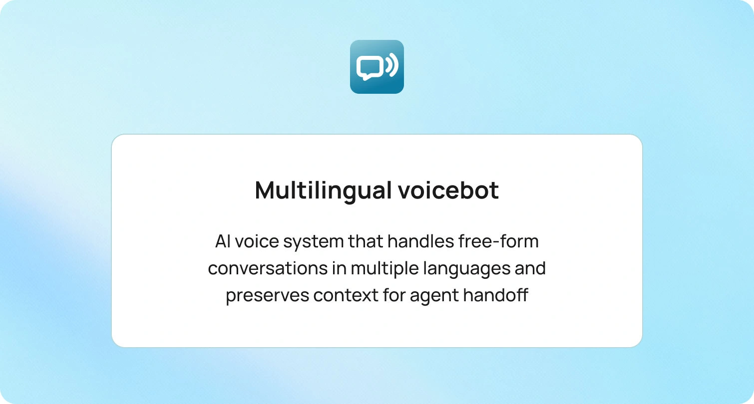 Multilingual voicebot