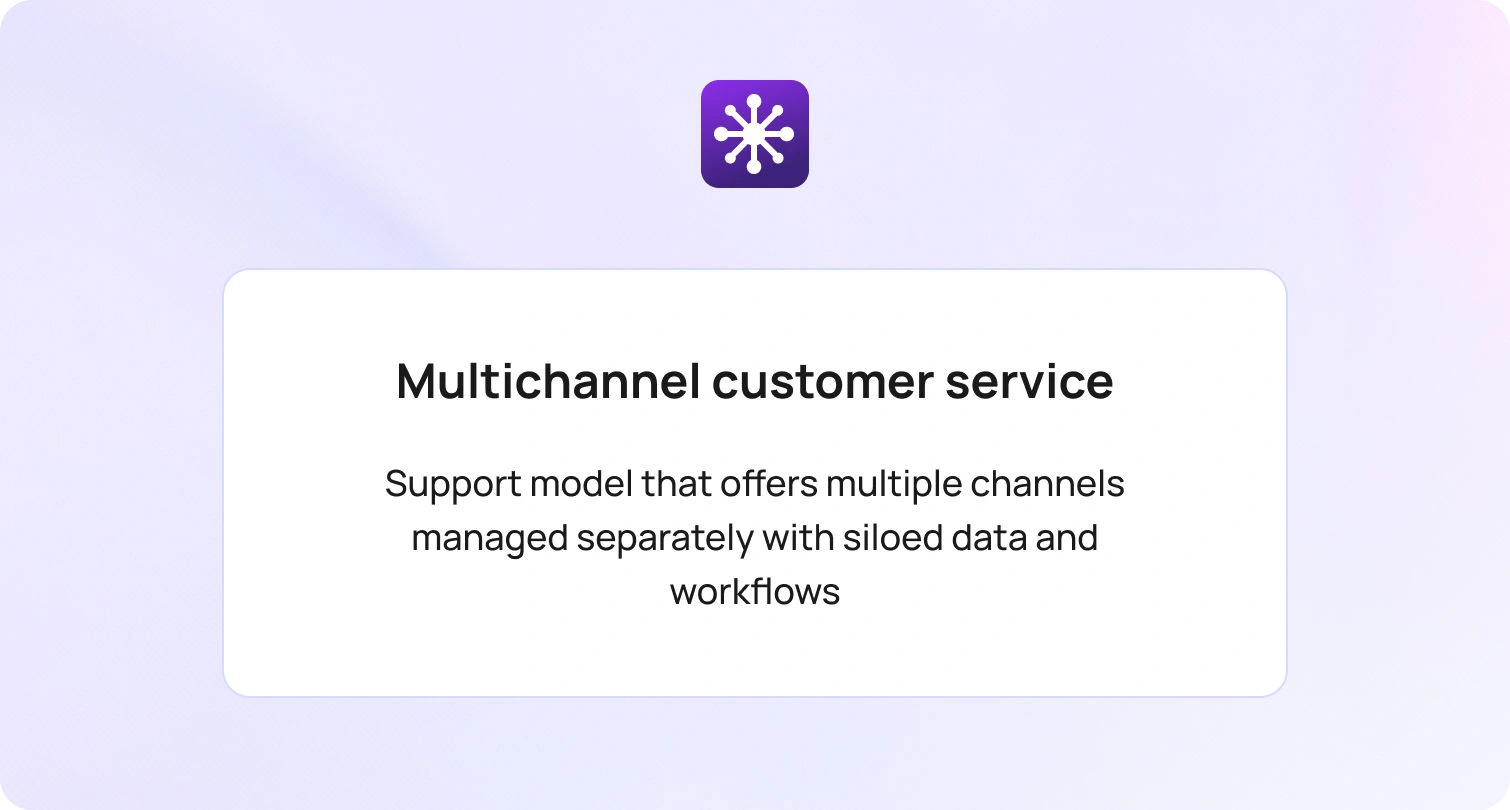 Multichannel customer service