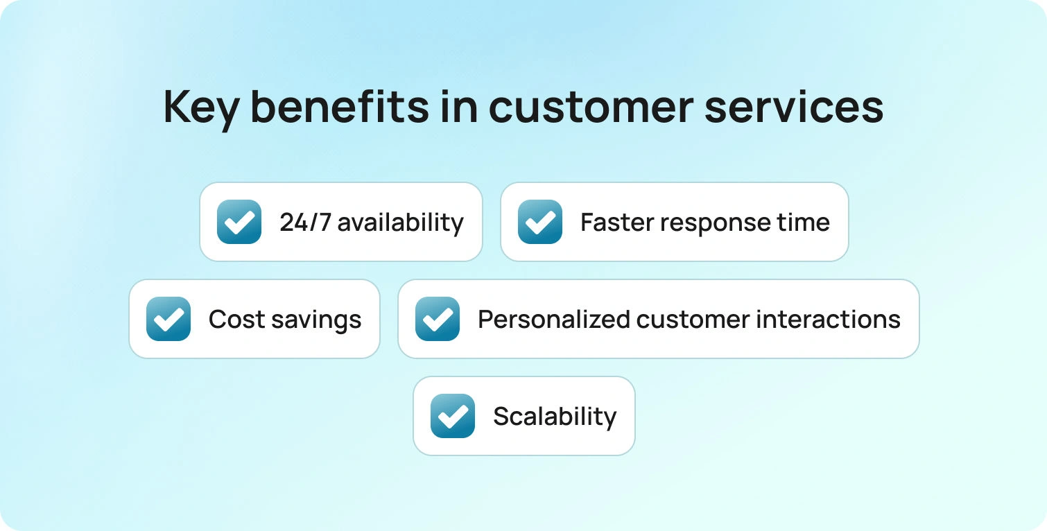 Key benefits in customer services