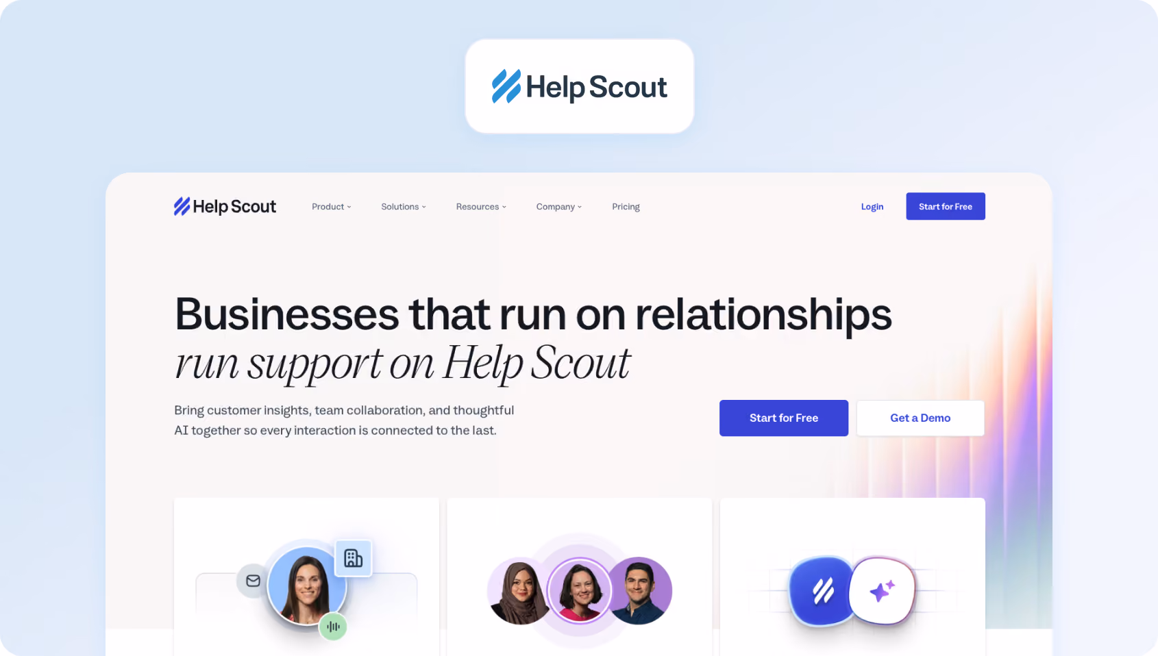 Help Scout homepage