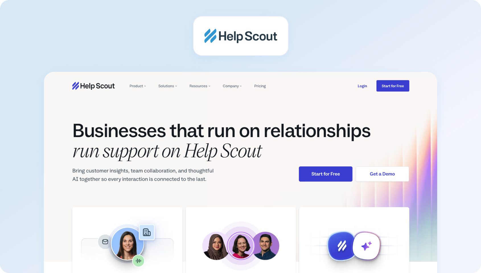 Help Scout homepage