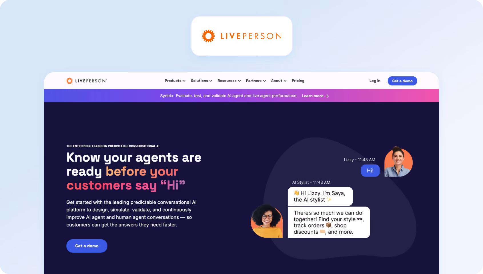 LivePerson homepage