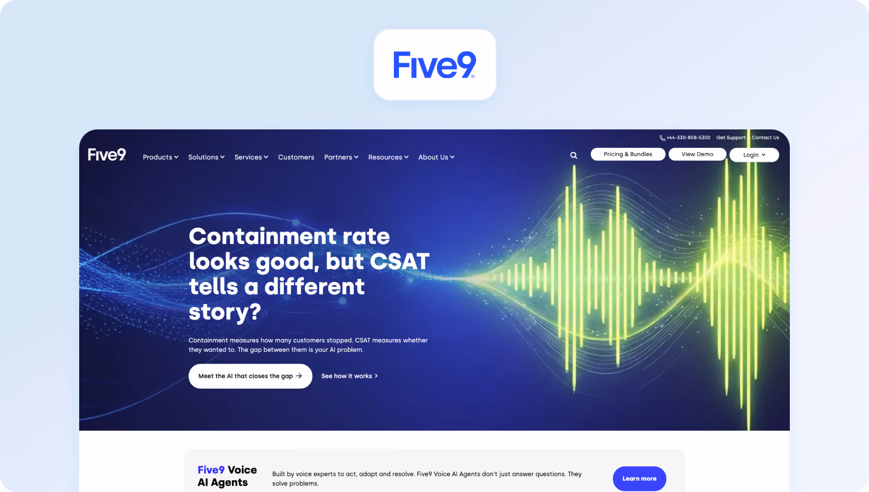 Five9 homepage