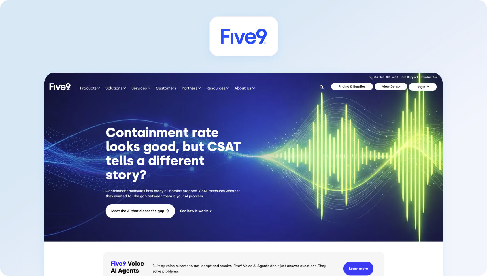Five9 homepage