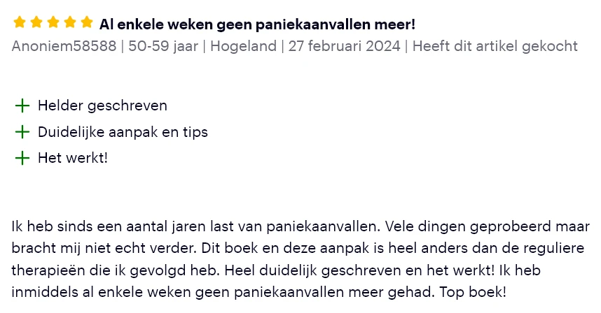 A screenshot of a 5-star review