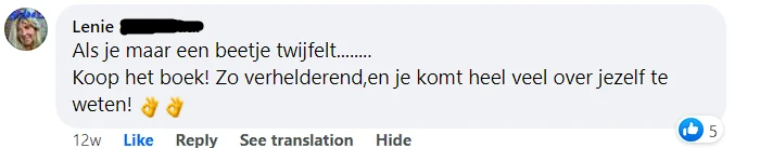 A screenshot of a 5-star review