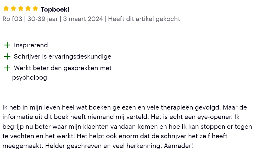 A screenshot of a 5-star review