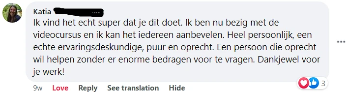 A screenshot of a 5-star review