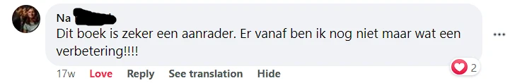 A screenshot of a 5-star review
