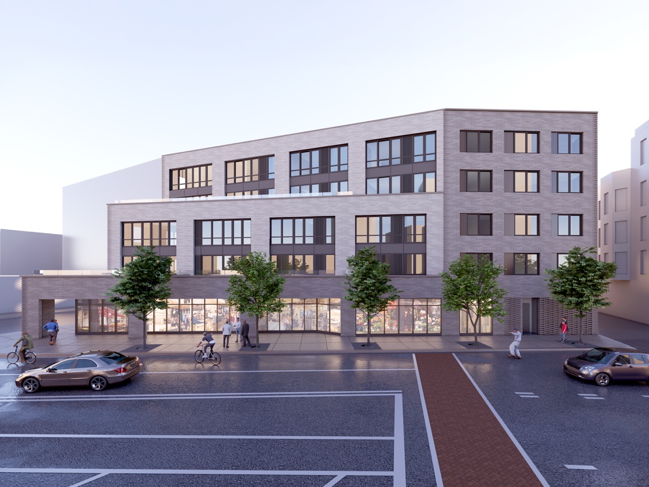 Completed space at the Colman Yards project.