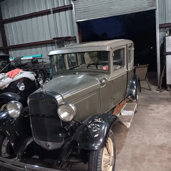 Original Ford Model A sedan barn find awaiting a classic car appraisal