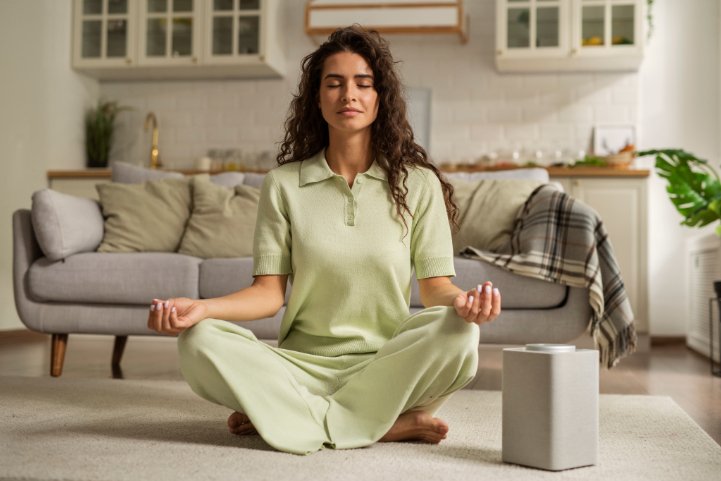 meditation with an app