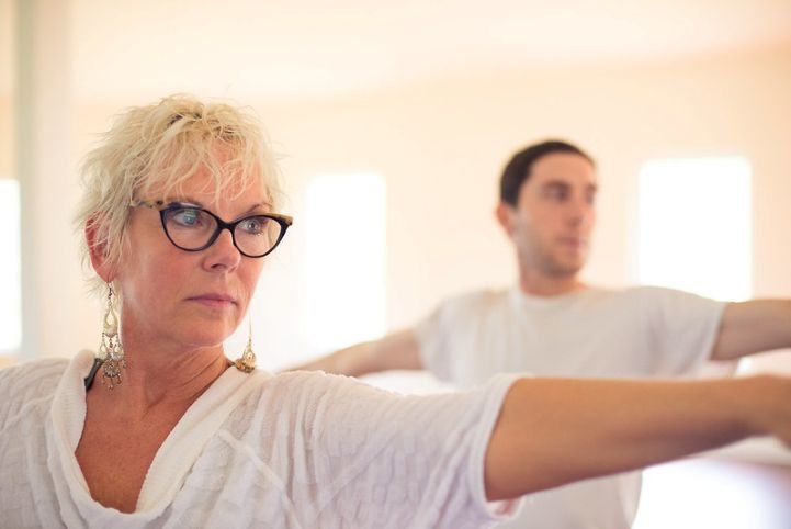 A woman doing a yoga practice for better focus.