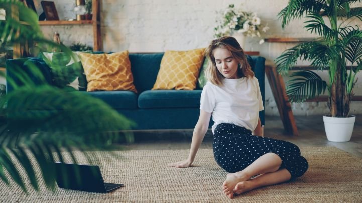 morning ritual during a home wellness retreat