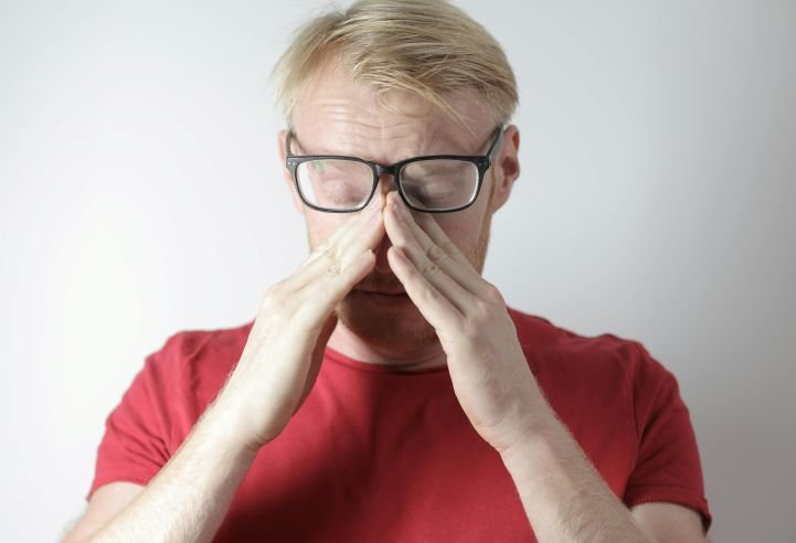 A young man experiencing negative stress.