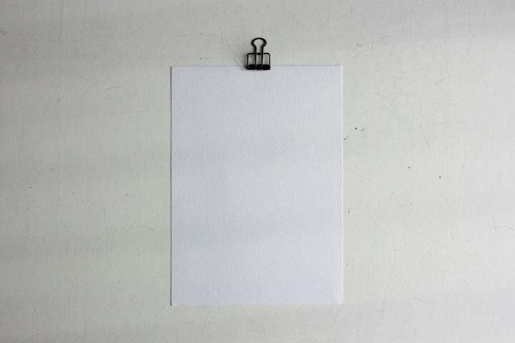 Blank page representing the unwritten future.