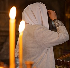 Candles at prayer
