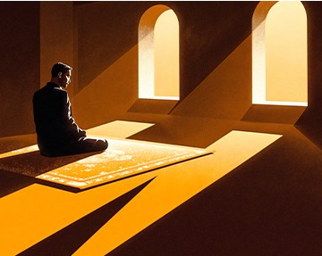 Man sitting in prayer