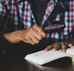 Reading a book