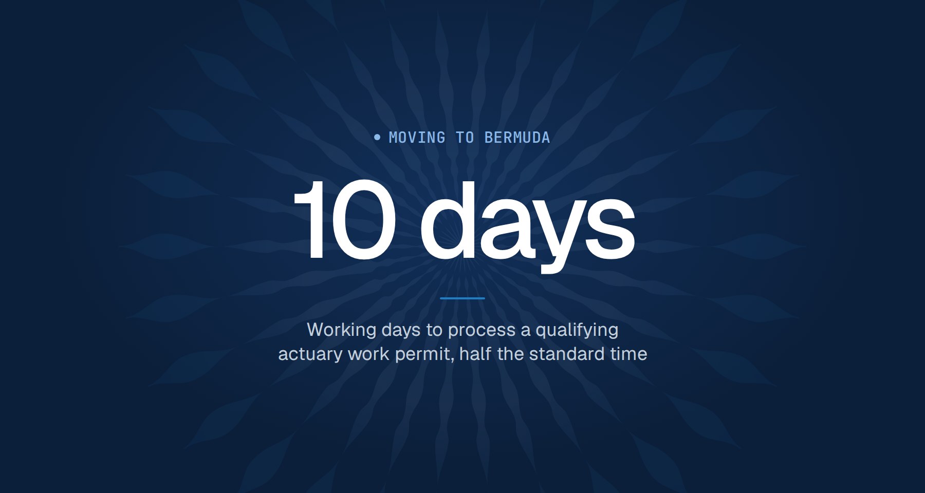 10 days: working days to process a qualifying actuary work permit in Bermuda