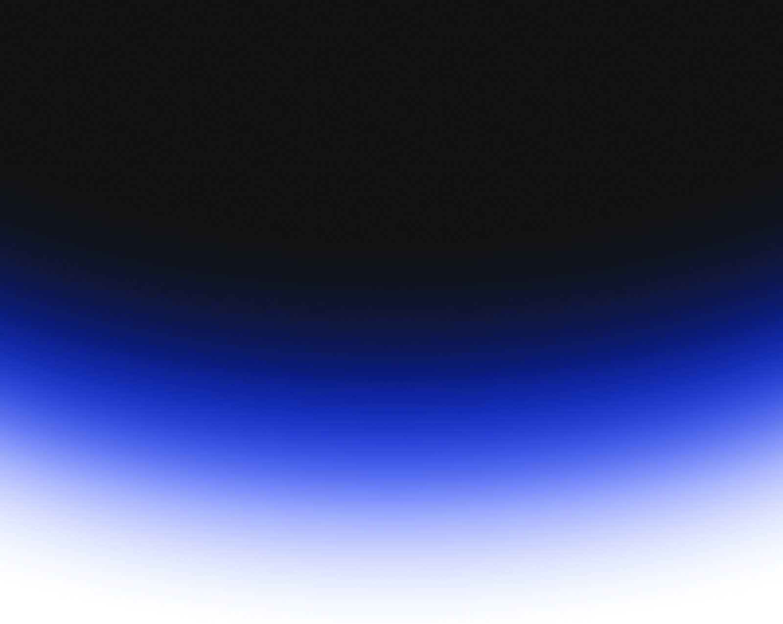 Gradient background transitioning from black to dark blue, bright blue, and white at the bottom.