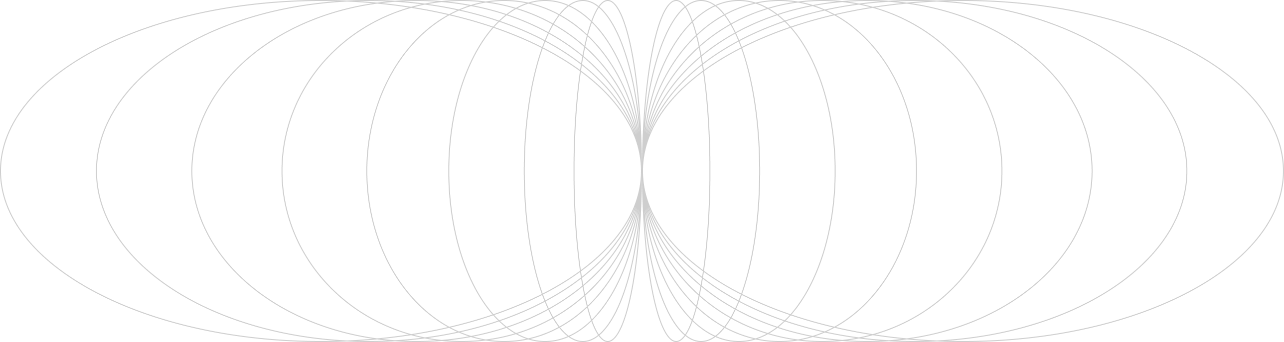 Symmetrical pattern of white curved lines forming an hourglass shape on a black background.