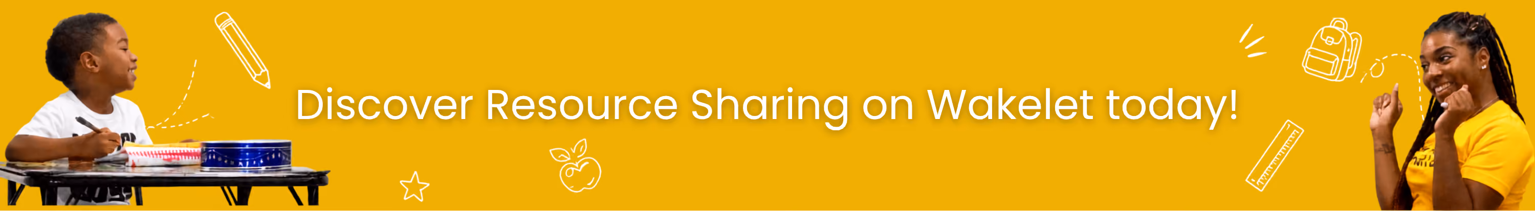 A banner reading "Discover Resource Sharing on Wakelet today".