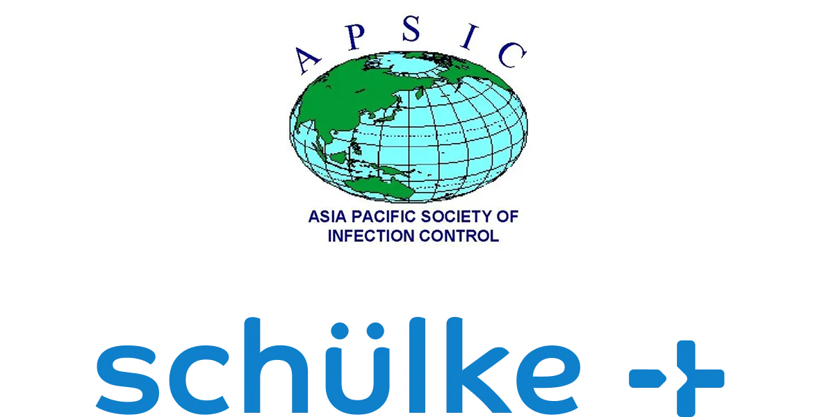 Logo showing Asia Pacific Society of Infection Control with a globe and the word Schülke below.
