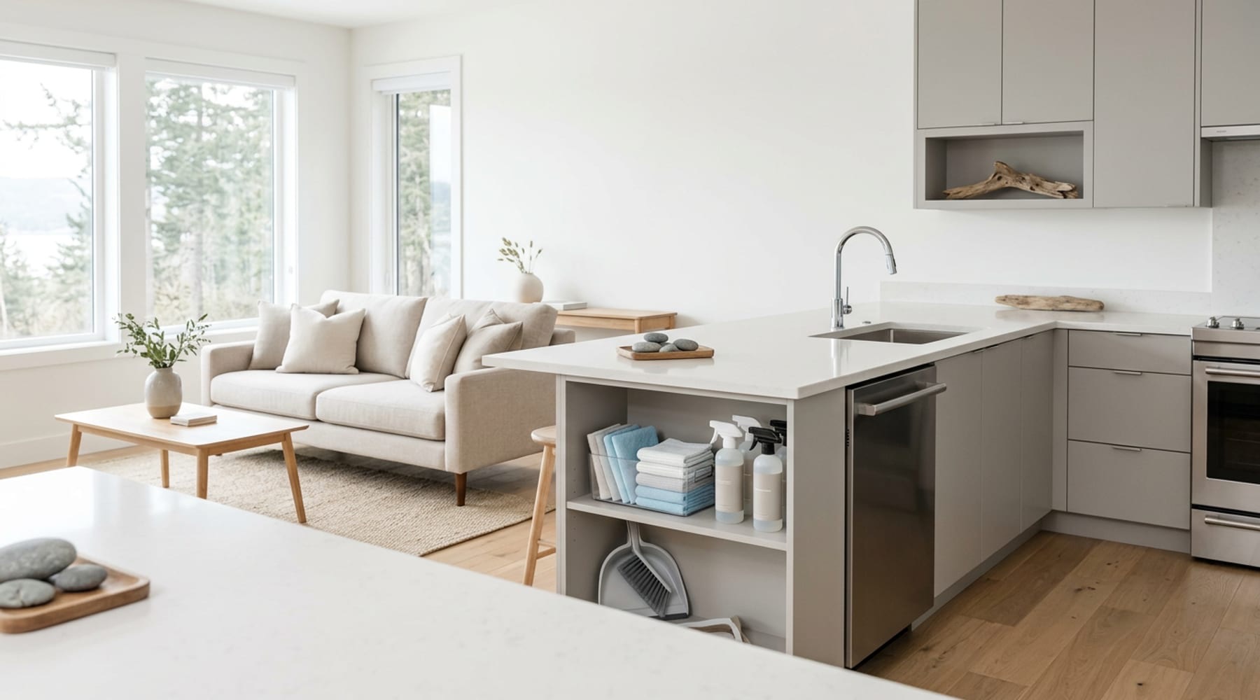 image of a clean open living room