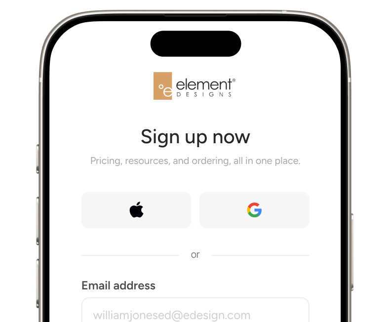 Open An Account Element Design