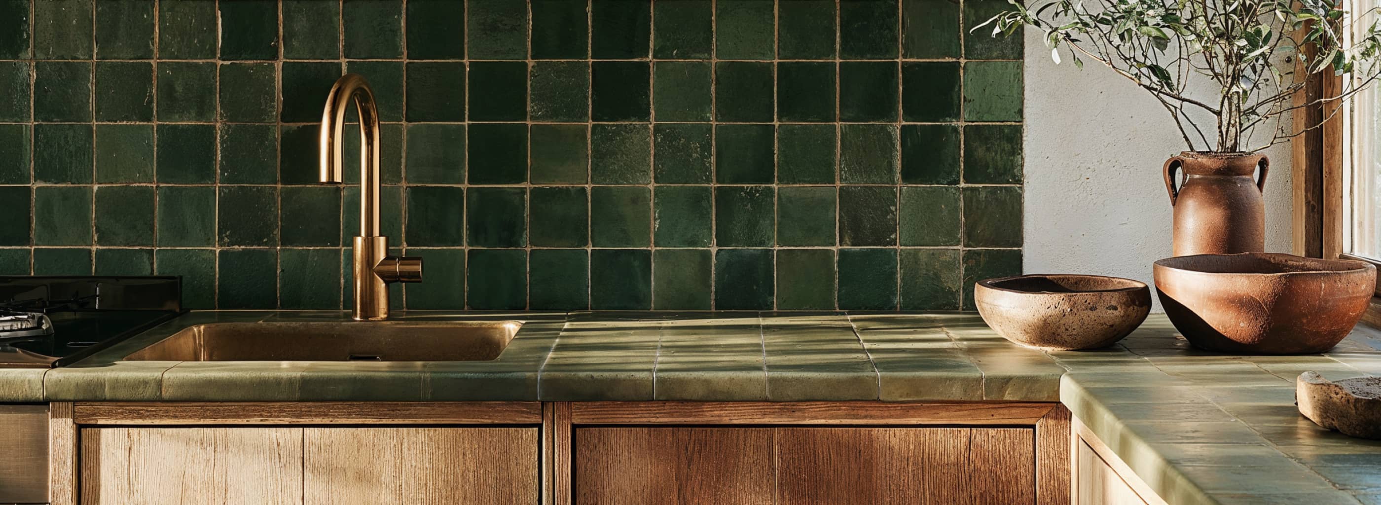 Green Kitchen Sink Element Design
