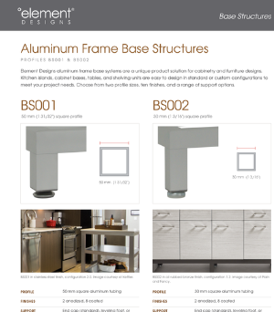 Base Structures BS001 and BS002 Spec Sheet