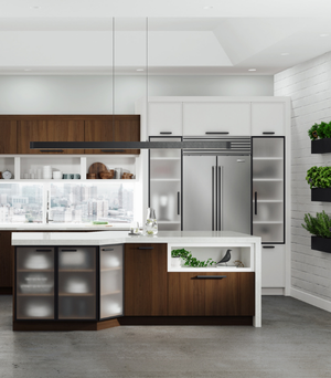 Walnut Pearl Contemporary Kitchen