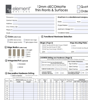 dECOMatte Order Form