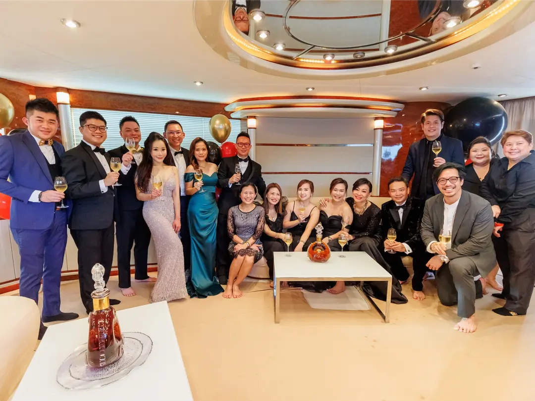 SRI team members at a formal company celebration