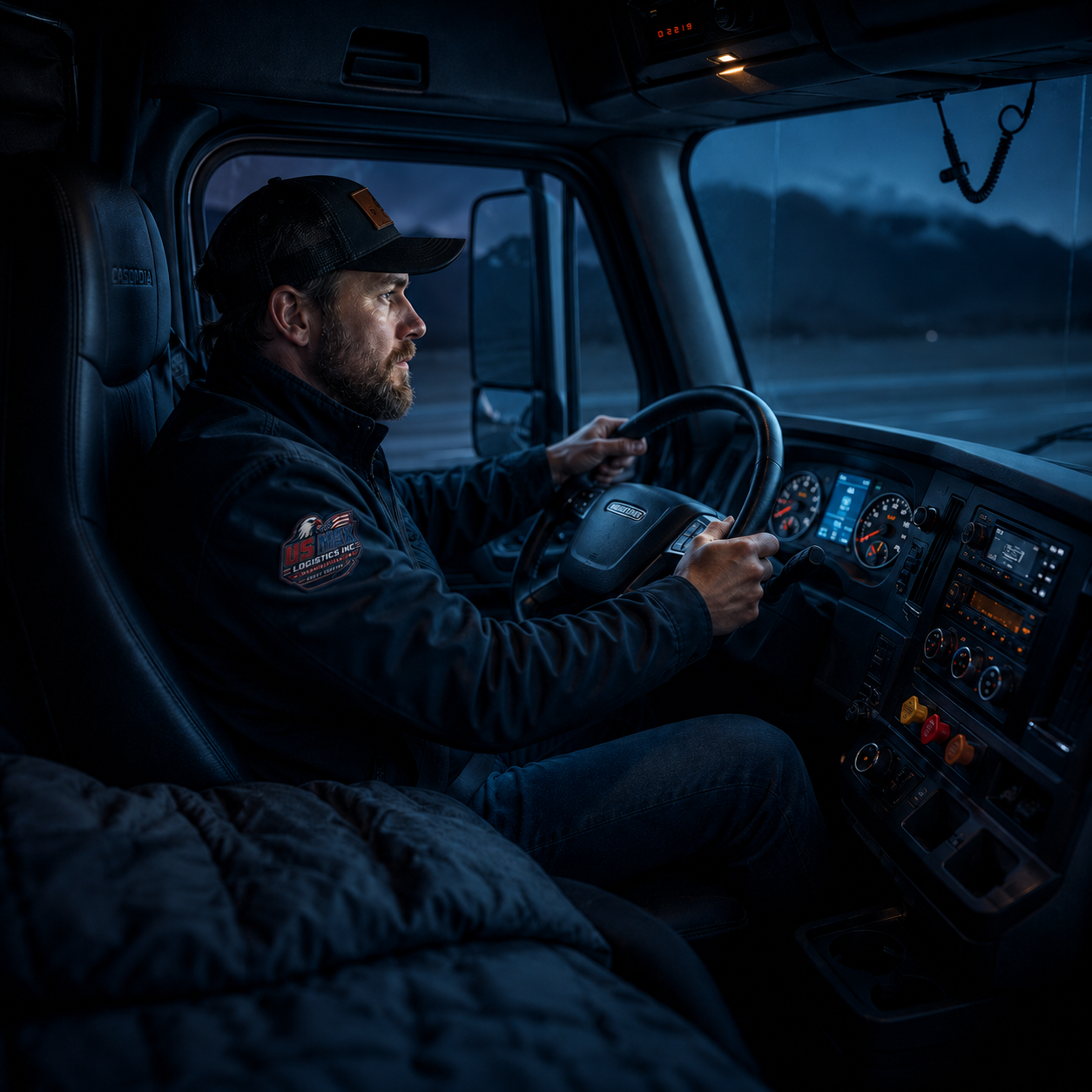 image of truck on the road