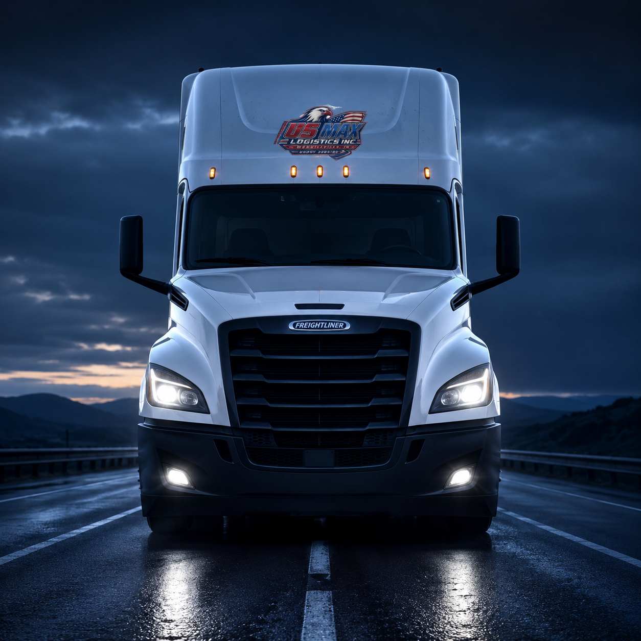 image of truck on the road