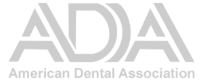 American Dental Association logo with stylized letters ADA.