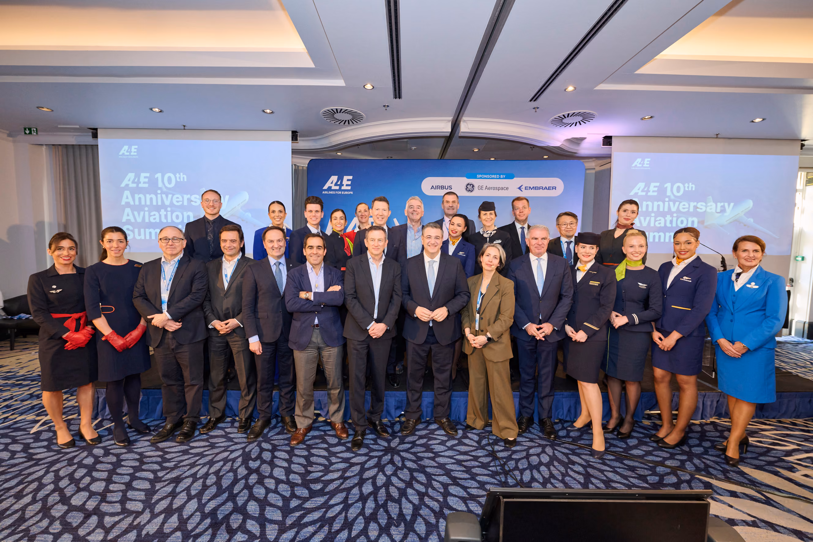 Group photo of the A4E and members