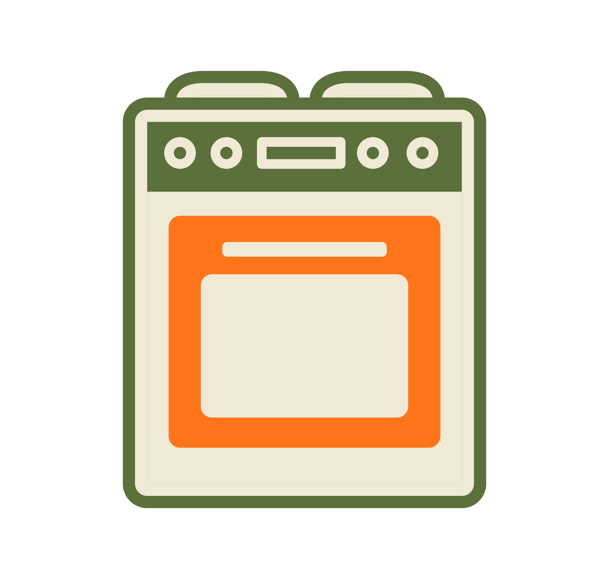Vector Image of a commissary Oven